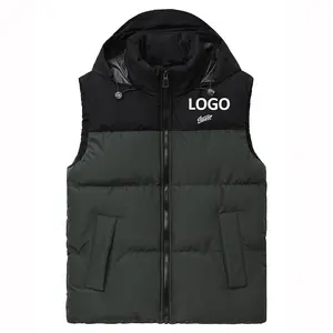 Benutzer definiertes Logo OEM Winter Teenager Jungen verdickte Weste Kinder Oberbekleidung Kleidung Baumwolle Strickjacke Weste