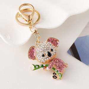 Llavero de Koala con Pedrería Estilo Chino, Colgante Lindo para <span class=keywords><strong>Bolso</strong></span>, Anillo Metálico para Llaves, Venta al por Mayor, Pequeño Regalo para Mujeres - Product Image 2