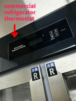 Réfrigérateur commercial à double porte vitrée pour boissons, vertical, à refroidissement par air, avec éclairage LED, pour café, bar, épicerie