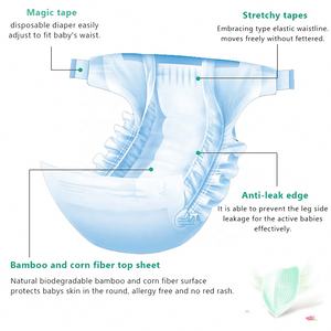 Pañales infantiles de maíz de bambú blanco puro hipoalergénico de primera calidad Diseño de <span class=keywords><strong>pantalones</strong></span> biodegradables para bebés - Product Image 6