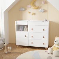 Table à langer pour bébé Table de pépinière à 4 tiroirs Commode Table à langer