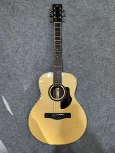 Guitare acoustique mini 36 pouces entièrement en bois massif, table en épicéa, manche en acajou - Guitare de voyage professionnelle finition brillante - Product Image 2