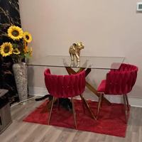 Chaises de salle à manger en velours de luxe classiques modernes en gros d'usine, meubles de salle à manger, fauteuils de restaurant, meubles d'hôtel