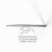 Vis de fondation sur mesure CE 2,75 mm, 3 mm, 3,5 mm, galvanisées, pour système de montage solaire