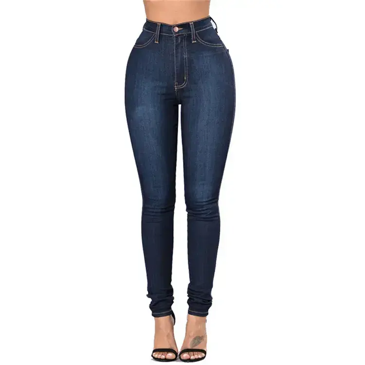 Schlussverkauf Damen hohe Taille Hosen Slim Damen Bleistifthosen Skinny Damen Denim Jeans Hosen