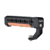 Poignée supérieure universelle pour appareil photo Poyinco en alliage d'aluminium et bois, avec broches de localisation ARRI 3/8 pouces, design léger et support griffe froide