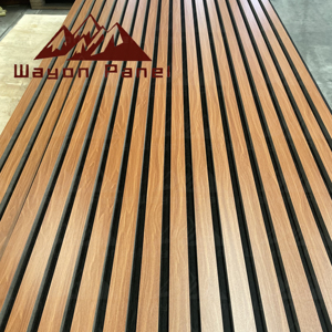 Pannello Acustico in <span class=keywords><strong>Legno</strong></span> Super Fonoassorbente Wayon <span class=keywords><strong>di</strong></span> Alta Qualità 600*2400mm <span class=keywords><strong>per</strong></span> Soggiorno, <span class=keywords><strong>Pareti</strong></span> KTV, Studi <span class=keywords><strong>di</strong></span> Registrazione - Product Image 1