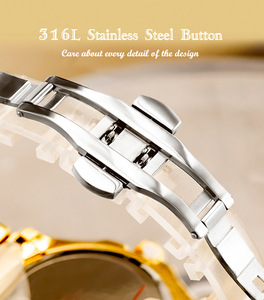 Orologi al quarzo impermeabili alla moda in acciaio inossidabile gioielli all'ingrosso per le donne - Product Image 3