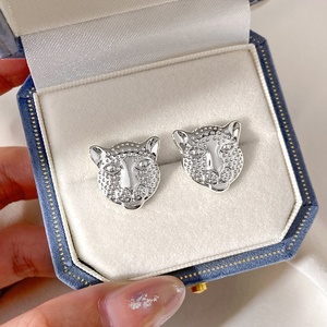 <b>Earrings</b> Wholesale Bulk Animal Jewelry Studs 18K Gold Plated <b>Cute</b> Leopard <b>Earrings</b> for Women - Product Image 6