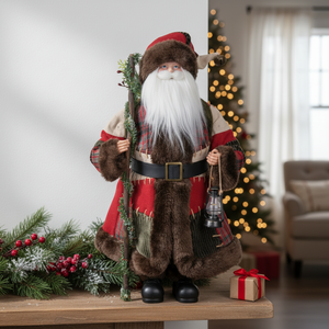 Statuette di Babbo Natale a Grandezza Naturale in Stile Vintage per Negozi, Prezzo all'Ingrosso - Product Image 1