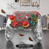 Controlador de Juegos Todo en Uno 2.4G para Receptor Modelo 2220 con Gamepad Inalámbrico RGB con Soporte para Manos Libres para Móvil/PC/Tablet