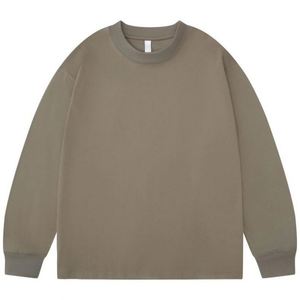 Sweat-shirt à manches longues pour homme en coton lourd, col rond, personnalisable avec logo par sublimation - Product Image 3