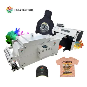 Polytech DTF inventor T-shirt custom High Quality Powder Shaking Machine latex ink PET film printer 60cm i3200 DTF Printer