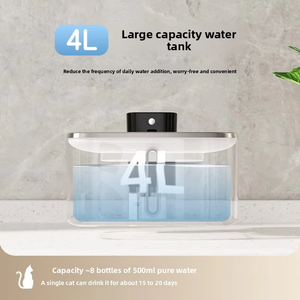 <span class=keywords><strong>Fontaine</strong></span> à <span class=keywords><strong>eau</strong></span> automatique transparente pour <span class=keywords><strong>chat</strong></span>, 4 L, la plus vendue, avec filtration en 4 étapes et distributeur d'<span class=keywords><strong>eau</strong></span> visible ultra-silencieux - Product Image 4