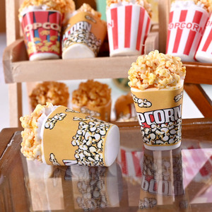 Miniatura de simulación 3D: Accesorios DIY para pendientes con diseño de palomitas de maíz, materiales de resina, dijes de comida de juguete para fundas de teléfono. - Product Image 5