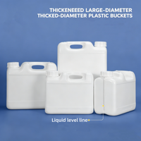Nouvelle conception, seau carré empilable 3L 5L, seau en plastique HDPE, bidons de type F pour huile moteur, blanc, baril en plastique personnalisé