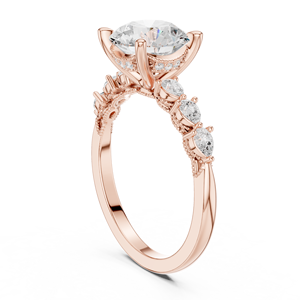 Anillo de Diamante Cultivado en Laboratorio de Oro para Mujer, en 10Kt, 14Kt, 18Kt, 22Kt, Joyería Elegante para Novia, Anillo de Regalo para Aniversario o Propuesta de Matrimonio - Product Image 1