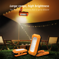 Lampe de travail LED portable pliable rechargeable IP65 ultra-lumineuse avec fixation magnétique puissante et réglage multi-angle Banqcn