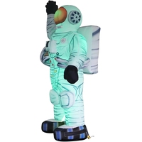 Vente en gros : Danseur d'air publicitaire gonflable Oxford Astronaute 3mH Rouge, résistant aux intempéries, avec éclairage LED, modèle mascotte personnalisée pour festival