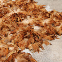Offre Spéciale Plumes de Coq Rouge Naturelles de 4-6" et 6-8" pour la Pêche, la Confection de Mouches, l'Artisanat et la Décoration