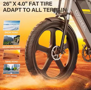 Motocicleta Eléctrica con Llantas Gruesas, Cuadro Reforzado y Diseño de Conducción Cómodo para Uso Urbano y Todoterreno, 7 Velocidades - Product Image 3