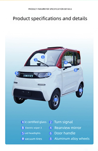 รถยนต์ไฟฟ้าขนาดเล็ก 4 ล้อ สำหรับผู้โดยสาร รุ่นใหม่ แบตเตอรี่ลิเธียม 48V มอเตอร์ 1000W ความเร็ว 50 กม./ชม. ระยะทางวิ่ง 101-200 กม. - จากโรงงานโดยตรง - Product Image 4