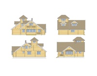 Personnalisable, 2 étages, grande maison préfabriquée en bois / ferme / villa / chalet