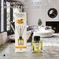 Diffuseur de parfum en verre de 50 ml, écologique et sans alcool, parfum longue durée, décoration luxueuse pour la maison