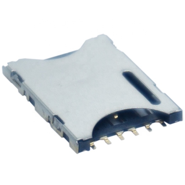 H1.2 6Pin Push Pull Type Holder Nano Sim Card Connector for Mobile Phone Watch