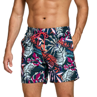 Shorts de bain décontractés pour hommes, écologiques, avec taille élastique, imprimés numériquement et doublure en mesh