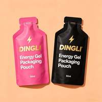 Sachets plats personnalisés imprimés de 5 ml, 10 ml, 20 ml, 40 ml pour gel énergétique, liquides, emballage de sachets de nutrition sportive, boisson en sachet