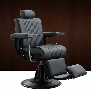 Fauteuil de Barbier Haut de Gamme Rétro pour Salon de Coiffure, Chaise Multifonctionnelle Pliable pour Rasage et Soins Capillaires - Product Image 4