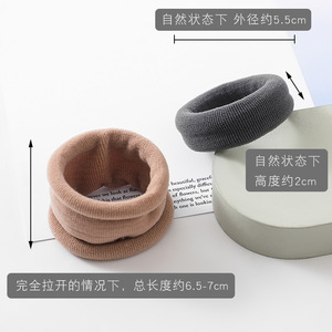 Thickened Hair Tie High Elasticity Seamless Solid Color Knitted Hair Accessory For Women Casual Style <b>Mixed</b> Colors 10 Pcs <b>Box</b> - Product Image 5