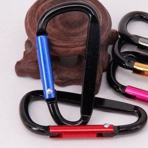 Custom Logo Aluminum D Shaped Carabiner Keychain Two Tone Spring <b>Snap</b> Hook <b>Clip</b> for Outdoor Event Giveaways - Product Image 5
