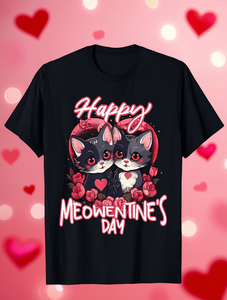 Maglietta di San Valentino per Amanti dei Gatti con Cuore e Gatto, Design Giocoso in Cotone per Uso Interno - Product Image 2