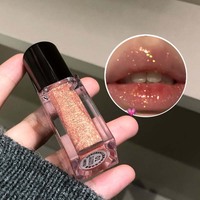 OEM ODM Minyak Bibir Cair Mineral, Pelembap, Lip Gloss Transparan, Warna Alami, Rasa Buah, Vegan