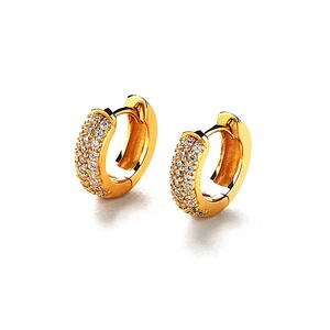 2025ใหม่คุณภาพสูง925เงินสเตอร์ลิง18K ทองโรเดียมประดับห่วงตกแต่งต่างหูแฟชั่นยอดนิยมสำหรับงานแต่งงาน - Product Image 1