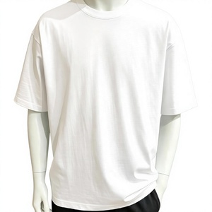เสื้อยืดโอเวอร์ไซส์ทรงบ็อกซี่ ผ้าคอตตอน 100% คุณภาพสูง พิมพ์โลโก้ตามสั่ง สำหรับผู้ชาย - Product Image 1
