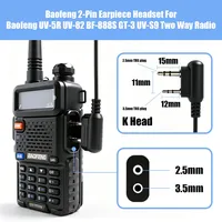 Casque Baofeng avec microphone PTT et connecteur K pour talkie-walkie UV-5R/BF-888S/UV13/UV17/UV21 Pro/5RH/CB Radio Amateur