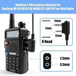 Casque <span class=keywords><strong>Baofeng</strong></span> avec microphone PTT et connecteur K pour talkie-walkie UV-5R/BF-888S/UV13/UV17/UV21 Pro/5RH/<span class=keywords><strong>CB</strong></span> Radio Amateur - Product Image 3