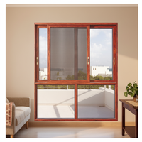 Ventana Corredera de Aluminio con Rotura de Puente Térmico de Alta Calidad Lukliving, Doble Vidrio con Mosquiteras