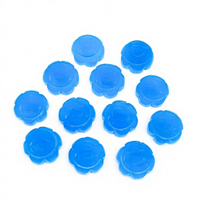 Colgante de Calcedonia Azul Natural Tallado a Mano con Forma de Girasol, Piedra Preciosa Suelta de 12mm para Fabricación de Joyas, Precio al por Mayor, Venta a Granel - Product Image 1