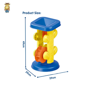 Ensemble de jouets de plage rotatifs pour enfants, comprenant des moules, des pelles et des brosses, 11 pièces au total, en plastique, pour l'extérieur - Product Image 4