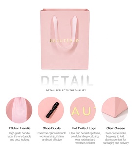 Bao Bì Mua Sắm Sang Trọng Có Quai Ruy Băng Túi Quà Tặng Giấy Euro In Theo Yêu Cầu Có Logo - Product Image 2