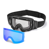 Film chauffant magnétique intégré à double couche avec lentille extérieure remplaçable pour lunettes de motoneige chauffantes d'hiver en extérieur