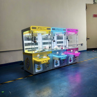 Machine de jeu de grue à pince pour poupées, à usage domestique, à commande électrique, avec pince réglable, à monnayeur, en plastique sûr, pour divertissement familial, garantie 1 an