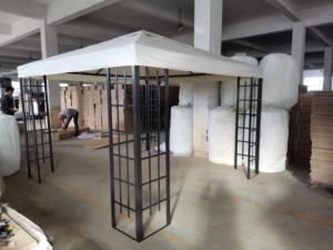 Gazebo grande de acero y aluminio <span class=keywords><strong>para</strong></span> jardín al aire libre, con cortina y ventanas, impermeable, 3x3M, barato - Product Image 3