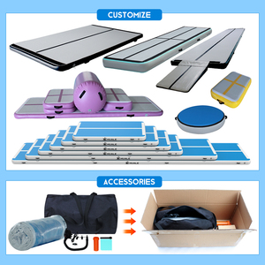 Tapis <span class=keywords><strong>de</strong></span> gymnastique gonflable DWF Drop Stitch pour entraînement à domicile, gymnastique, cheerleading, certifié CE, vente en gros - Product Image 5