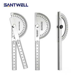 Règle d'angle universelle en acier inoxydable à double bras 0-180° °   Outil de mesure carré réglable pour le travail du bois - Product Image 2