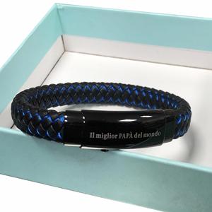 กำไลข้อมือสแตนเลสถักปรับได้แฟชั่นผู้ชายใหม่ - Product Image 5